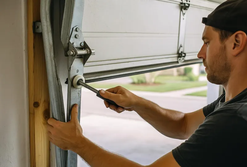 Off Track Door Repair in Indiantown